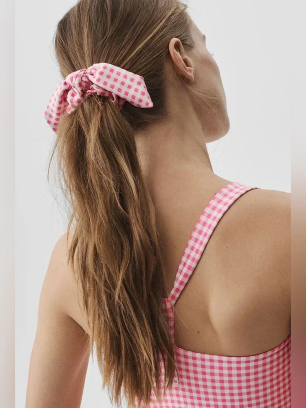 ALO Yoga Airlift GINGHAM Rhythm Scrunchie - NWT